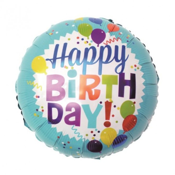 Doğum Günü Folyo Helyum Balon No:2 (Ek Ürün Olarak Satılır)